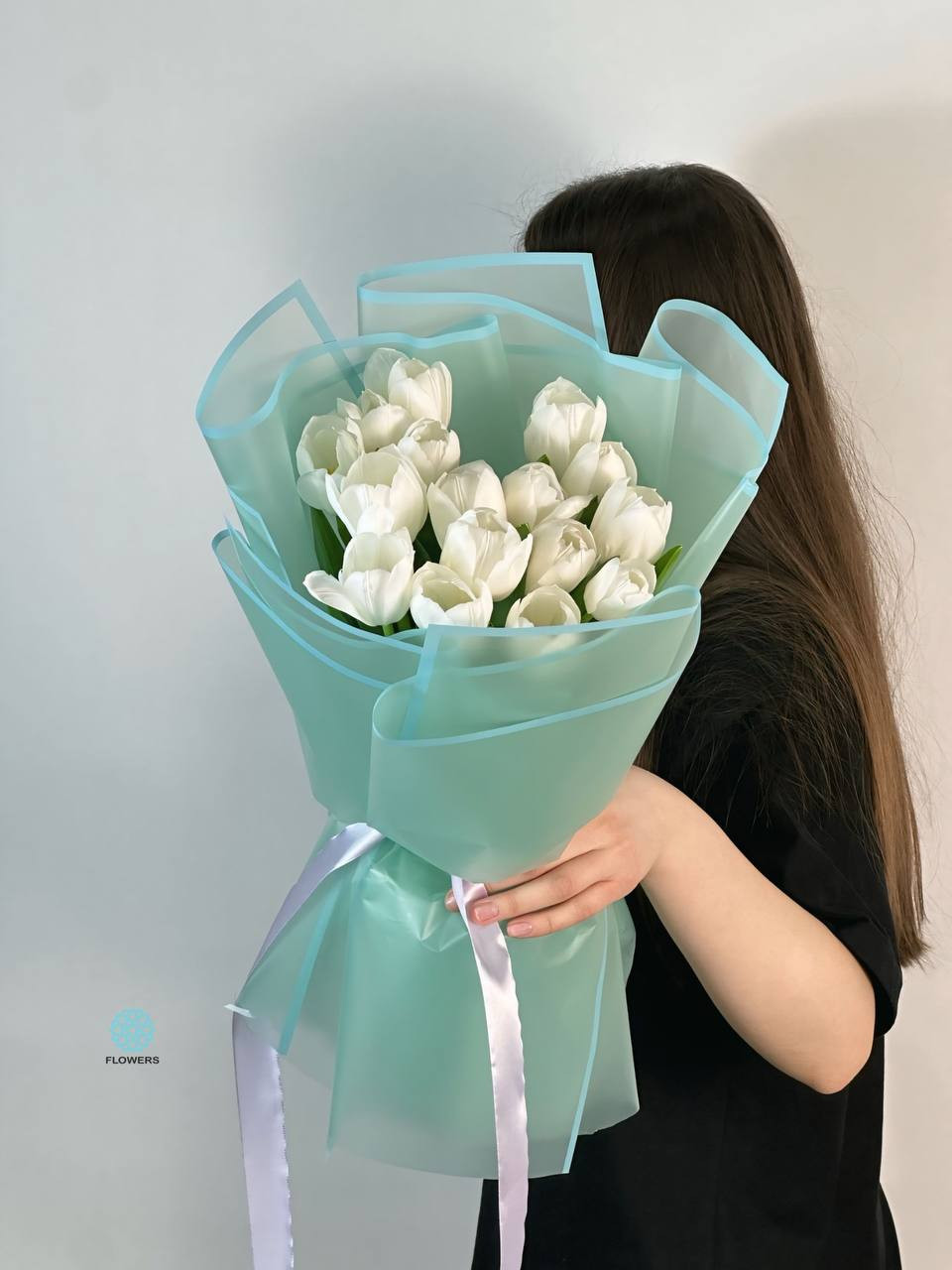 Elegant Harmony Bouquet with White Tulips